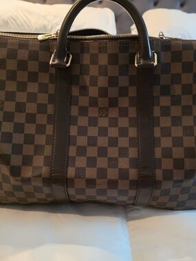 Louis Vuitton Damier Ebene Keepall Travel Bag